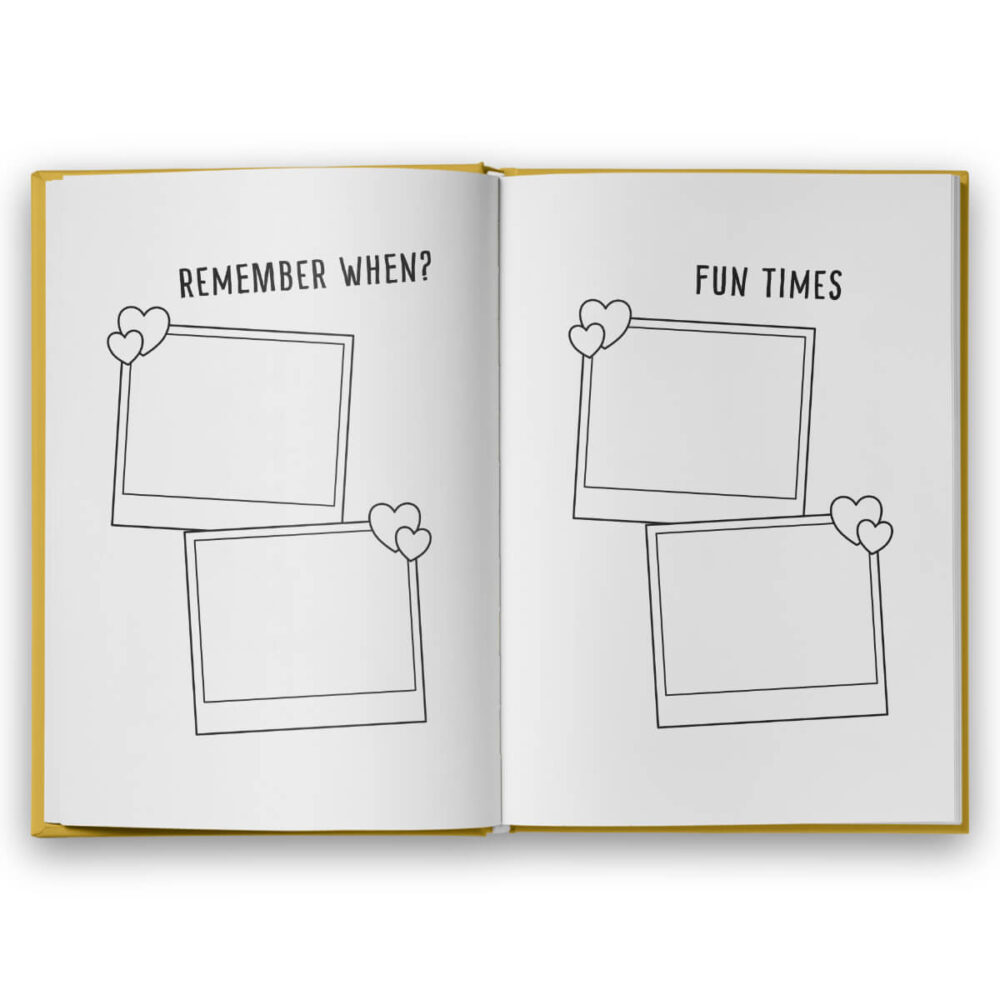 story of us couples journal-photo holder pages