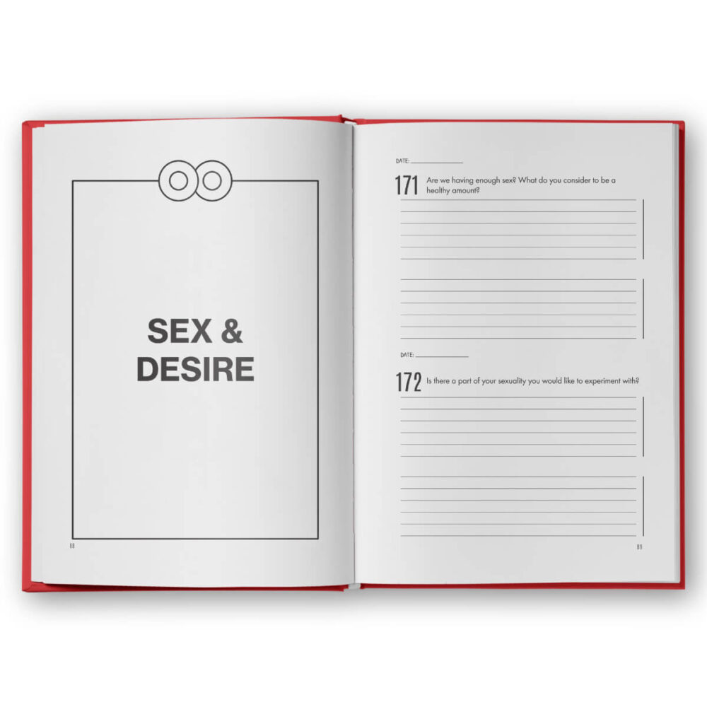 open couples journal with relationship sex prompt questions