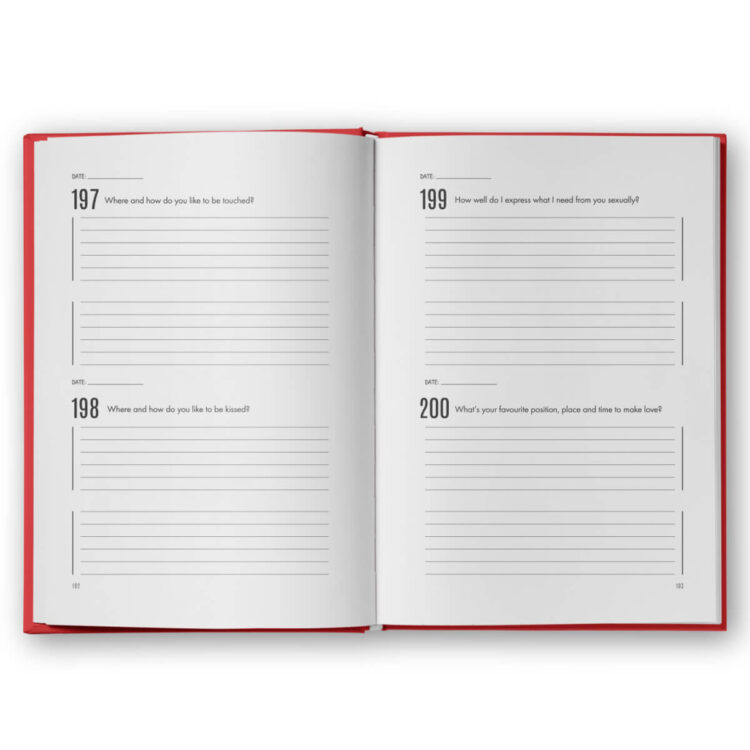 open couples journal with relationship sex prompt questions