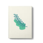 A5 lined notebook two green leaves on cover