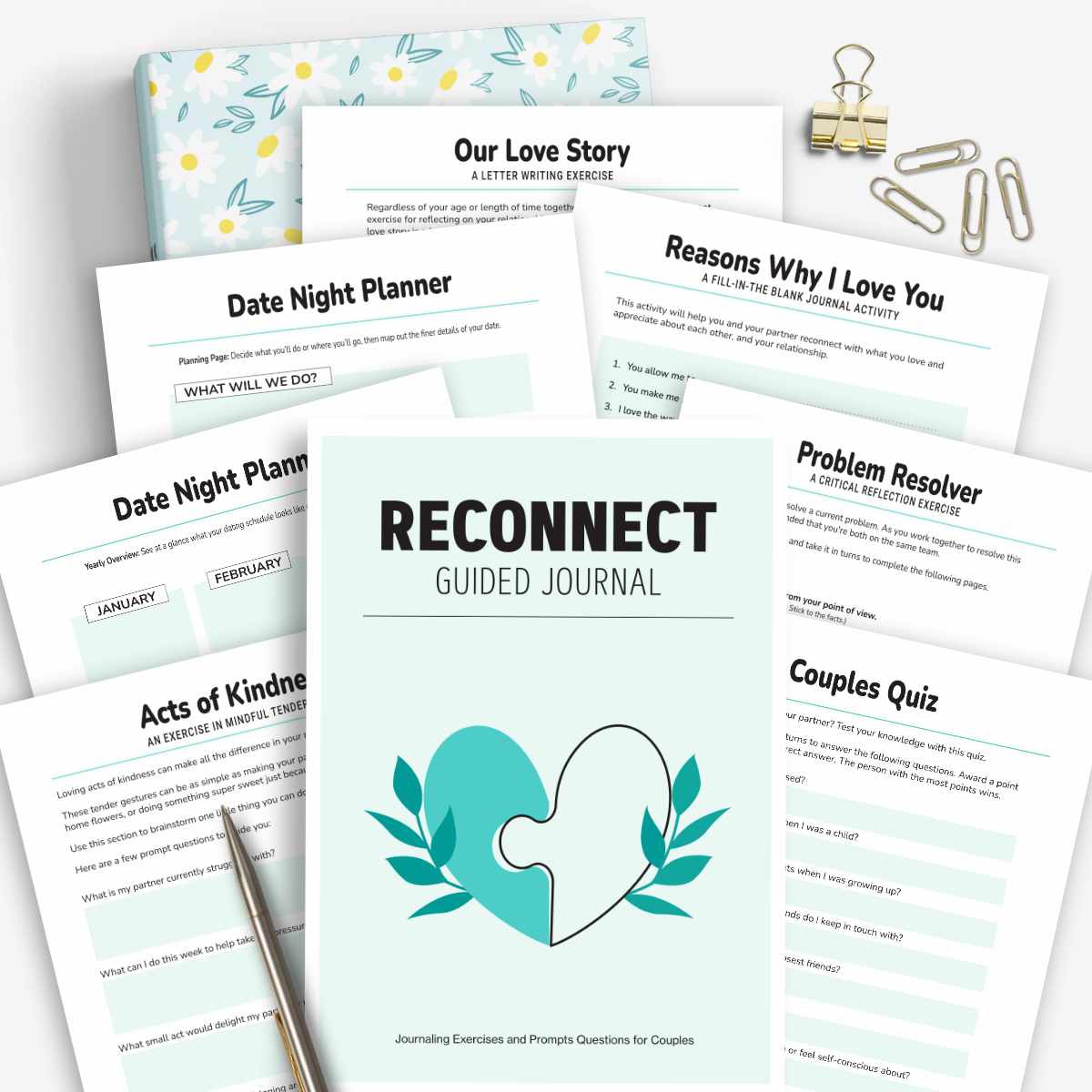 Reconnect: Printable Journal for Couples - Thriving Good Life
