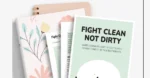 notebook, and loose printable communication journal pages flat lay with overlay text