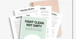 notebook, and loose printable communication journal pages flat lay with overlay text