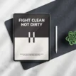 Fight Clean Not Dirty digital conflict workbook displayed on tablet with stylus.