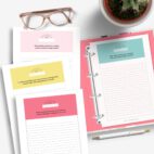 printable gratitude journal pages in ring binder