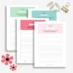 printable gratitude journal pages on plain background