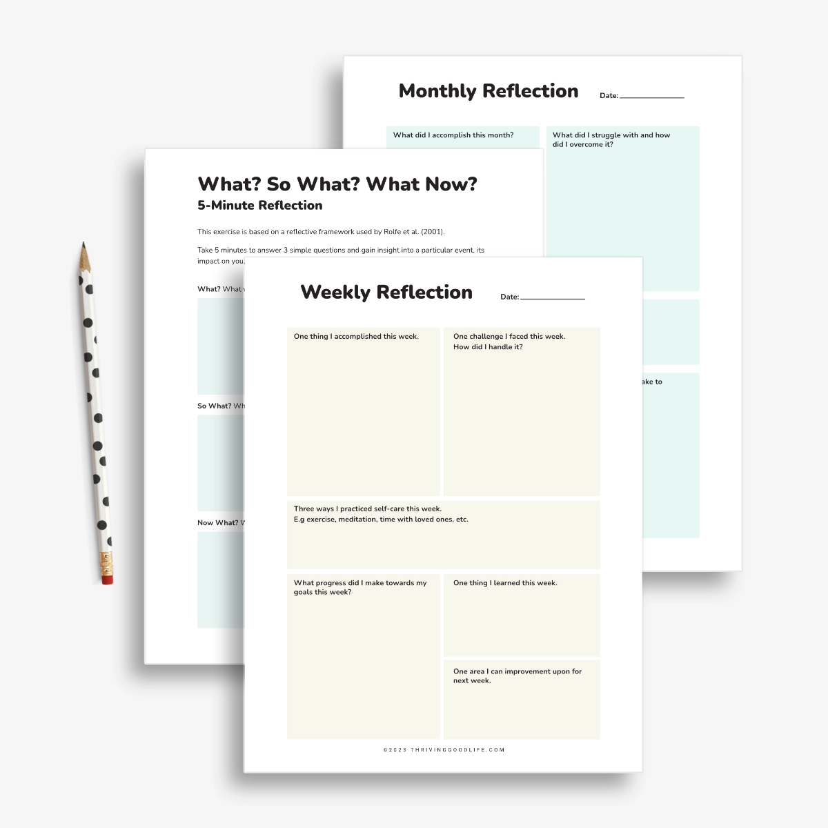 flatlay printable journaling pages