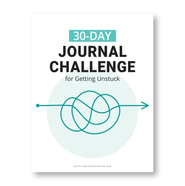 30-day journal challenge cover sheet displayed as flat lay