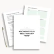 flatlay PDF printable pages from the right fit relationship needs workbook.