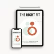 flatlay ipad and smartphone featuring cover page from the right fit relationship needs workbook.