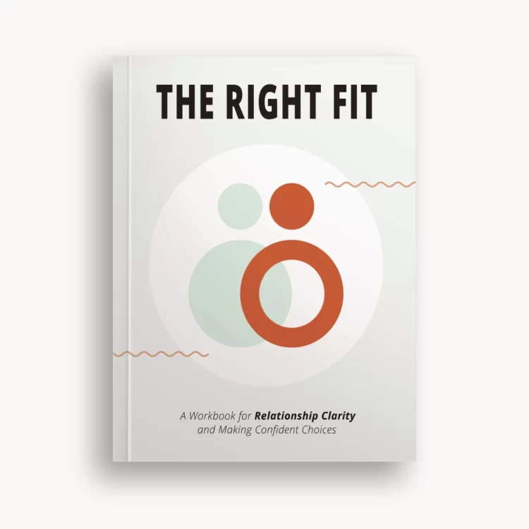 The right fit relationship clarity workbook cover @thrivinggoodlife.com