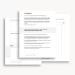 Multiple printed pages from the “Practice Builds Boundaries” journal stacked together on a flat surface.